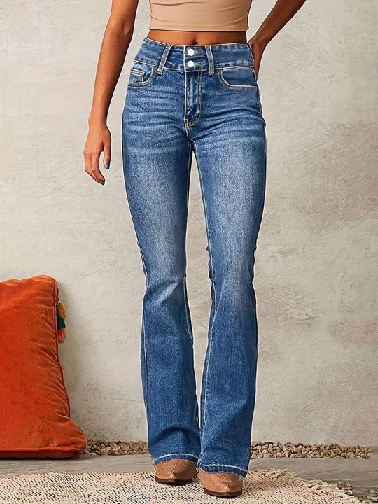 Aya™ | High-Waisted Flared Jeans