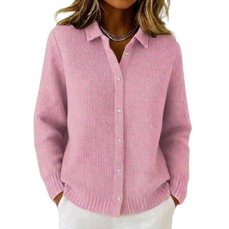 Pink floral knitted jacket