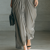 Zahara | Belted Pleated Maxi Dress