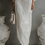 Aurora | Ivory One-Shoulder Flowing Maxi Dress