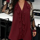 Lotus Leaf Knit Blouse in a Relaxed Fit