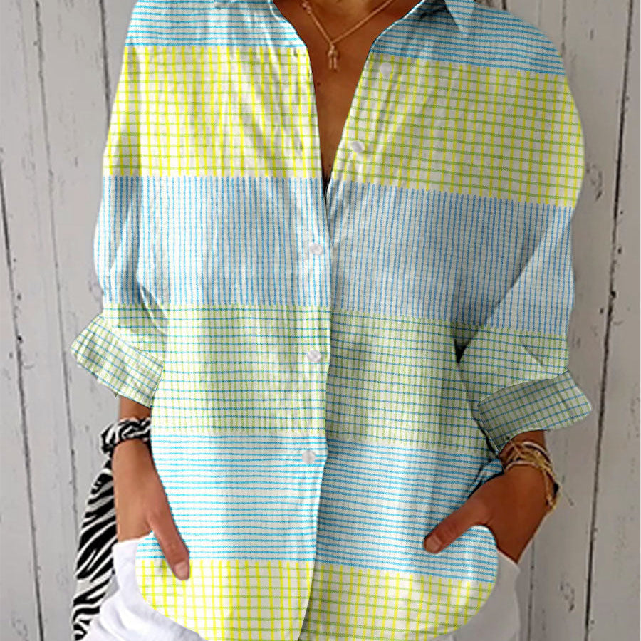 Filippa | Pastel Grid Blouse
