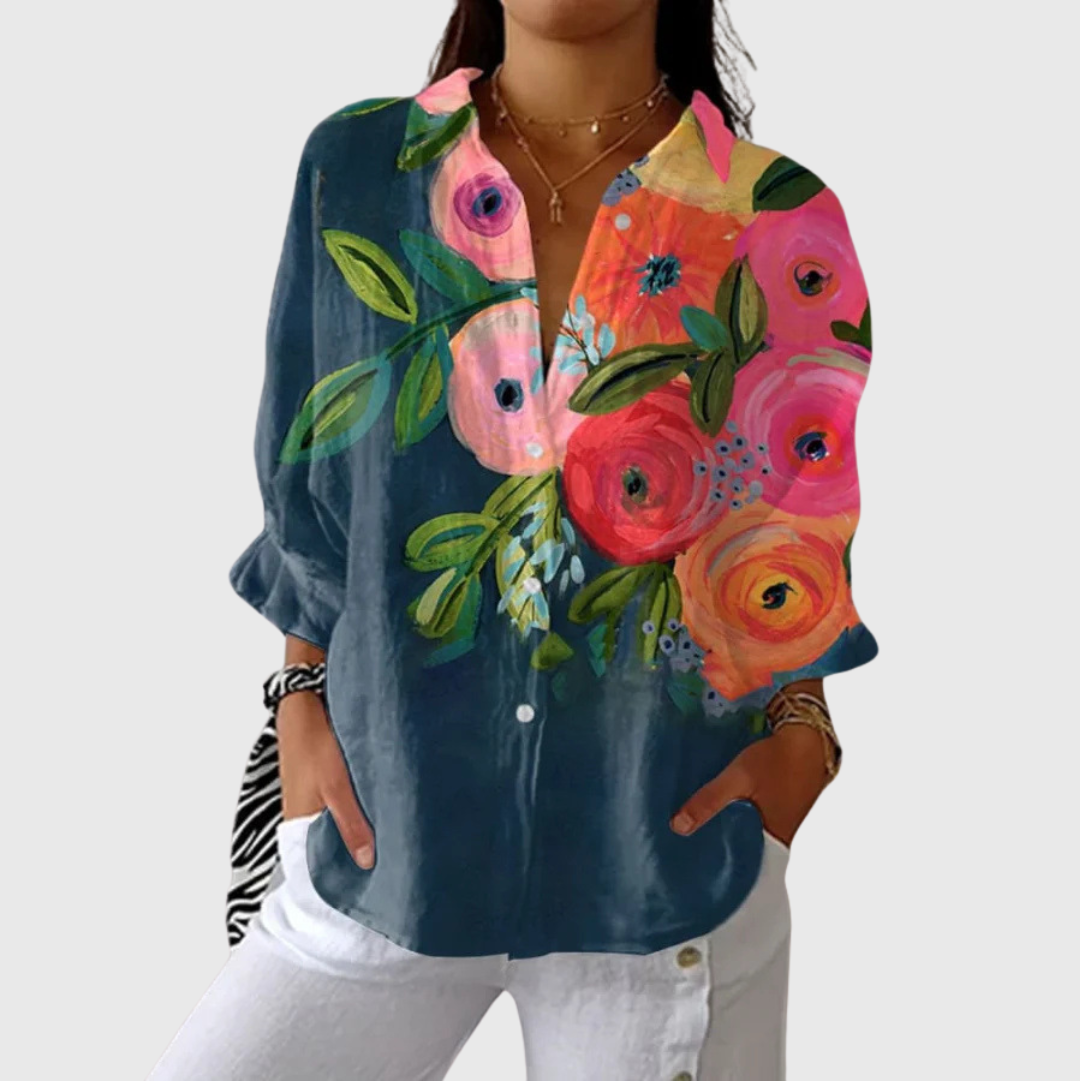 Lisbeth | Lightweight Colourful Blouse with Print