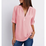 Gwen | Chic Zipper Blouse