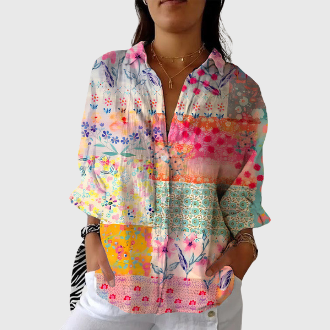 Ramona | Light Colourful Blouse with Print