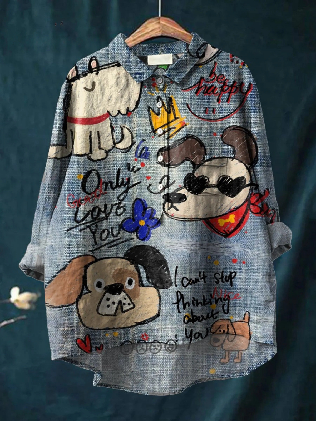 Lotte | Casual T-Shirt with Cute Dog Art