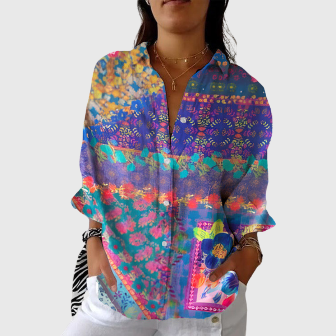 Valerie | Light Colourful Blouse with Print