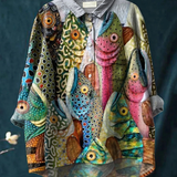 Rose | Casual Vintage-Style T-Shirt with Humorous Fish Design