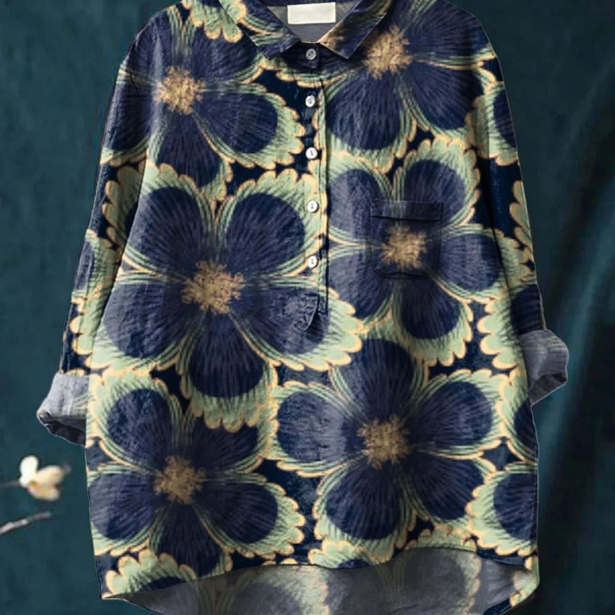 Martha | Casual Women's Blouse in Floral Vintage Style