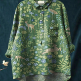 Lotte | Casual T-Shirt with Vintage Floral and Animal Print