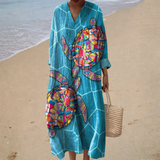 Figure-flattering Summer Dress with Print