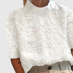 Sonelita™ | Elegant Blouse with Stand Collar