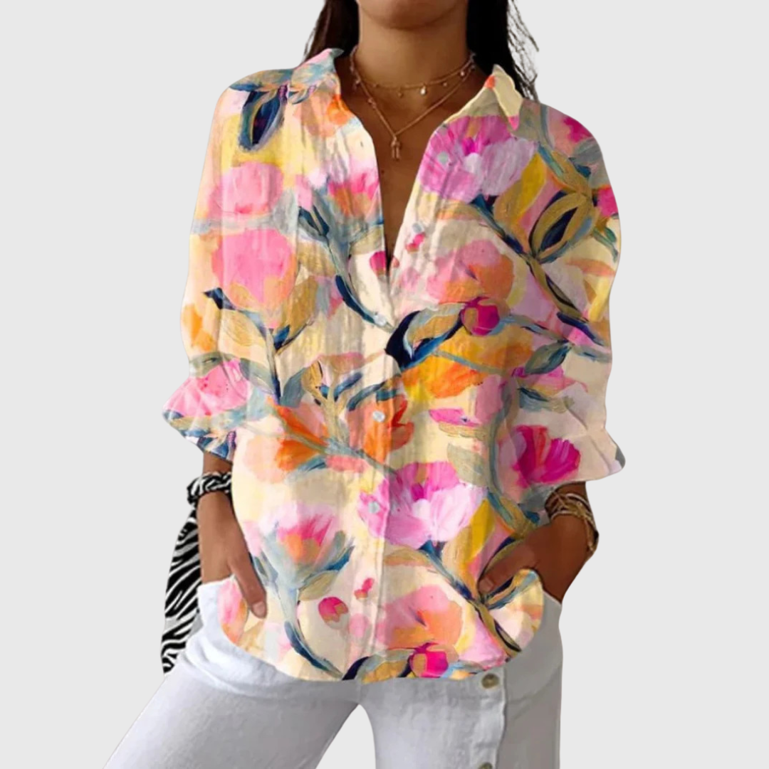 Philippa | Lightweight Colourful Blouse with Print