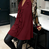 Lotus Leaf Knit Blouse in a Relaxed Fit