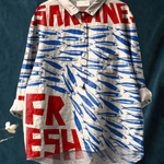 Paula | Casual Women's T-Shirt with Vintage Fish Art