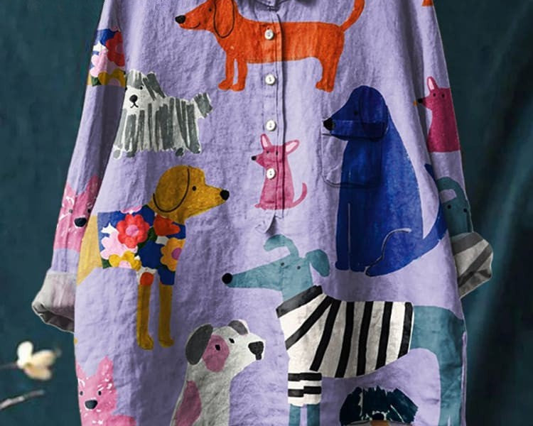 Emma | Colourful Pups Shirt