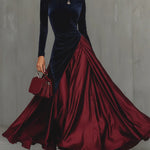 Cara | Velvet & Satin Gown