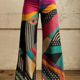 Sophia | Stylish Wide-Leg Graphic Trousers