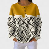 Liv | Yellow and White Jumper with Animal Print