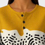 Liv | Yellow and White Jumper with Animal Print