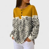 Liv | Yellow and White Jumper with Animal Print