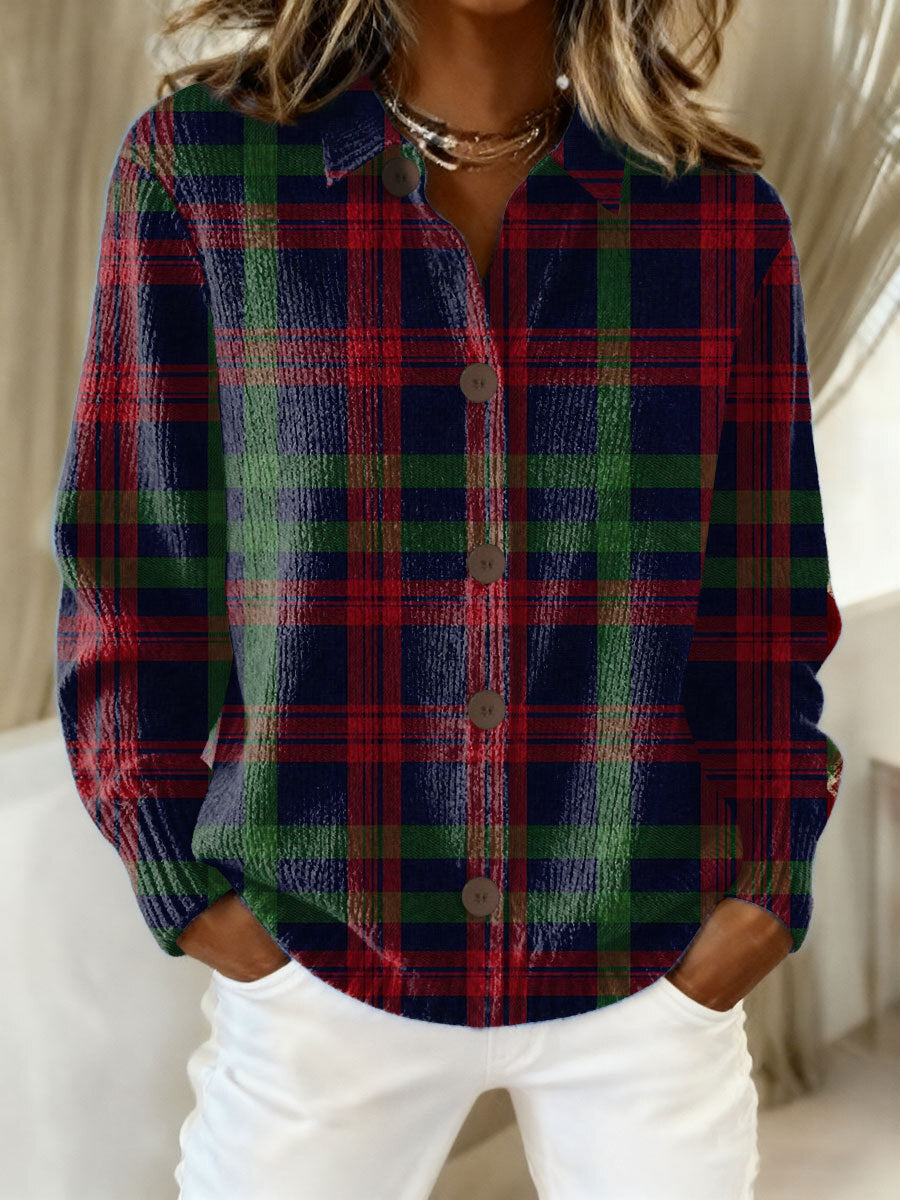 Tess™ | Chequered Hoodie Blouse