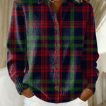 Tess™ | Chequered Hoodie Blouse
