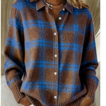 Liz™ | Soft Hoodie Blouse with Check Pattern
