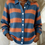 Livia™ | Striped Hoodie Blouse