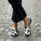 Veerle | Cow-pattern Loafers