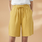 Relaxed Linen Shorts with Elasticated Waist and Drawstring