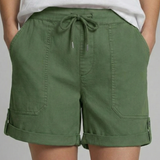 Relaxed Shorts with Drawstring Waist and Rolled Cuffs