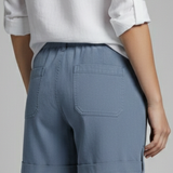 Relaxed Shorts with Drawstring Waist and Rolled Cuffs
