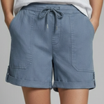 Relaxed Shorts with Drawstring Waist and Rolled Cuffs
