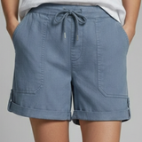 Relaxed Shorts with Drawstring Waist and Rolled Cuffs