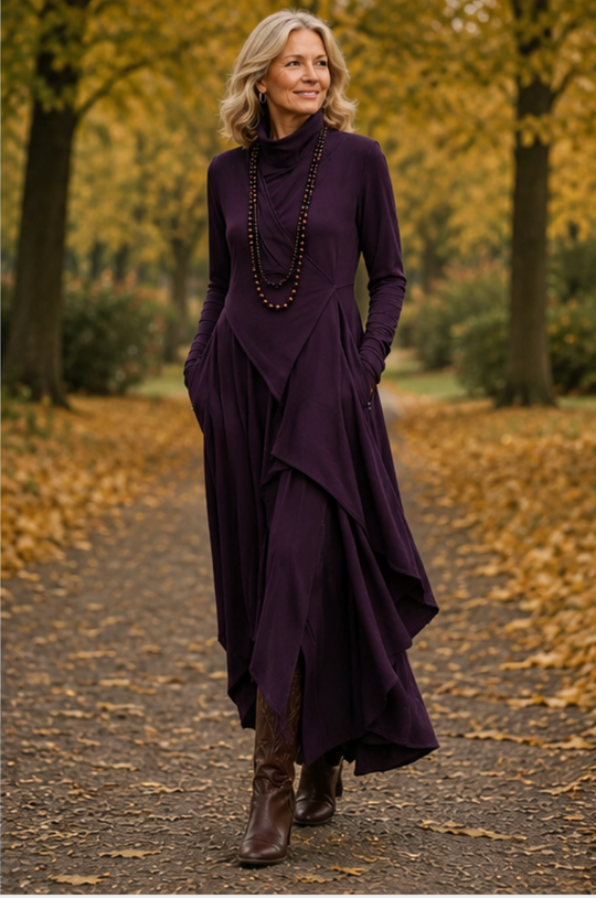Natalie | Elegant Draped Dress