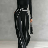 Henrietta | High-Neck Wide-Leg Trouser Set