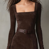 Ainsley | Faux Leather Maxi Dress