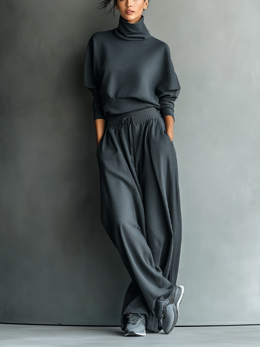 Knit Ensemble Wide Trousers