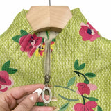 Lauren | Pink & Lime Floral Zip-Up Cardigan