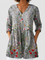 Amelie grey floral print blouse on a neutral grey background