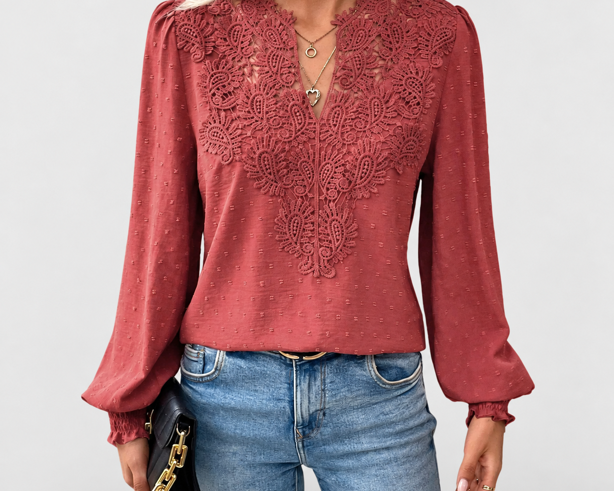 Colette™ | Lightweight & Stylish Blouse on a grey background