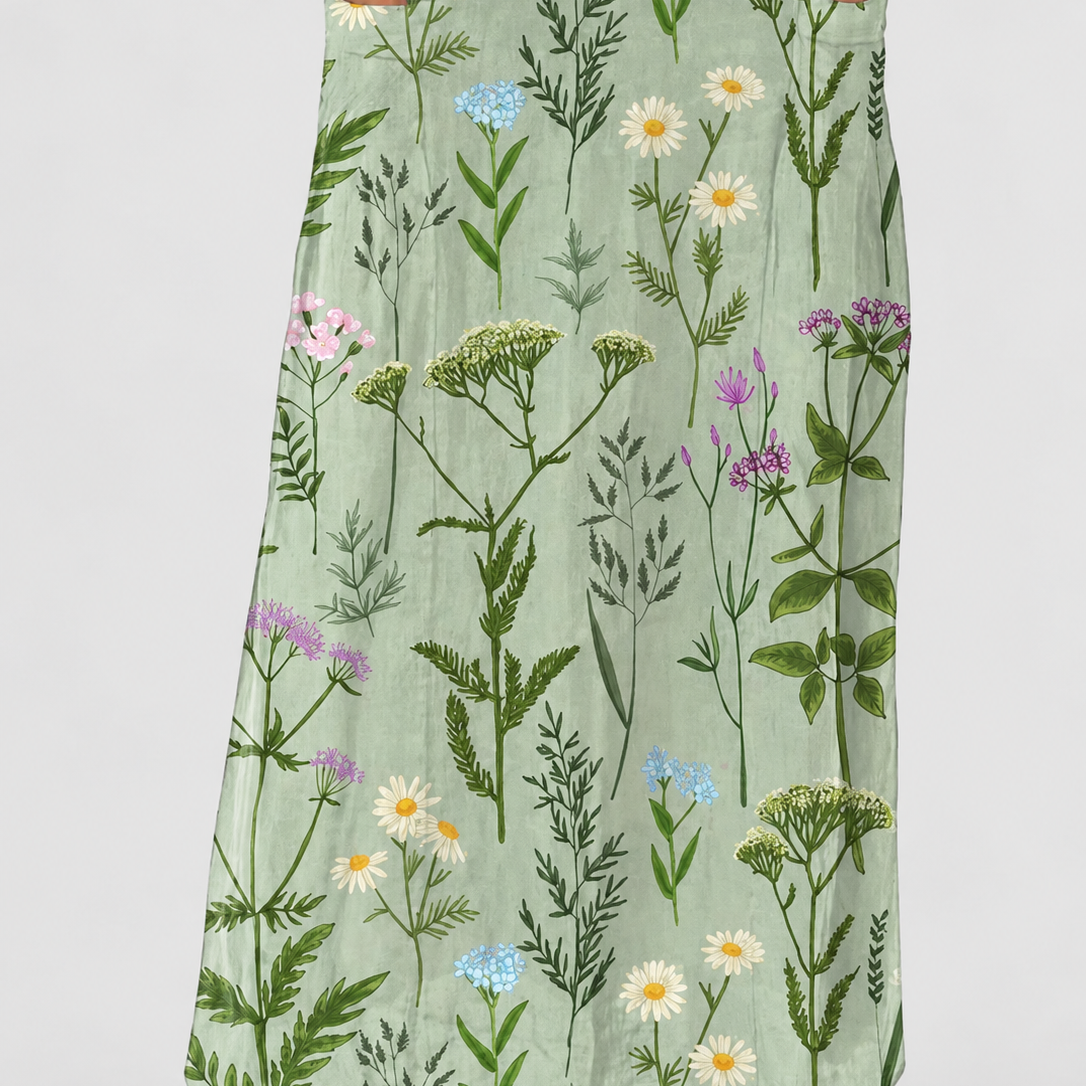 Lena | Lightweight Printed Skirt on a neutral light grey background