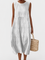 Beatrice | Embroidered Detail Midi Dress — grey studio background