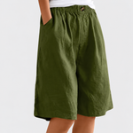 Carina | Loose Casual Shorts — grey studio background