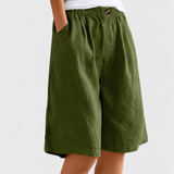 Carina | Loose Casual Shorts — grey studio background