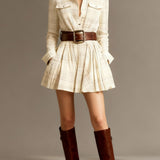 Magdalena | Elegant Short Check Dress