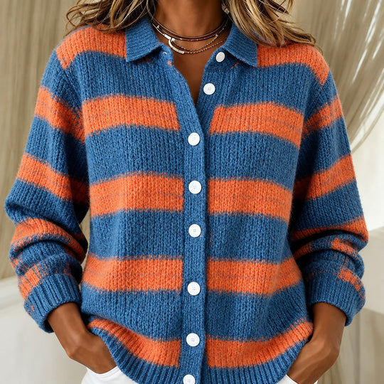 Olivia | Striped knitted jacket